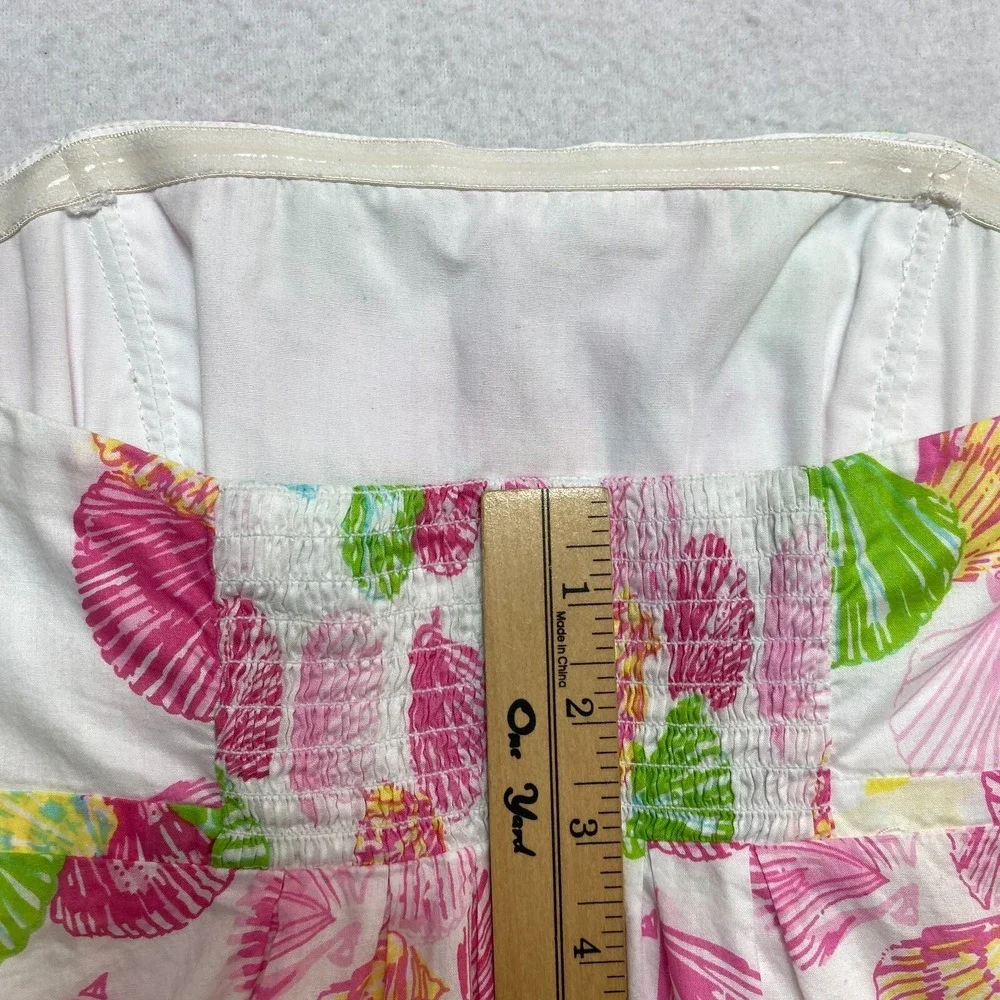 Lilly Pulitzer Dress Womens 8 Strapless Seashell Clam Digger Gweneth - Picture 10 of 10